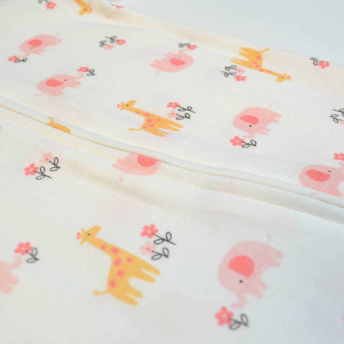 Giraffe & Flower Pattern Baby Girl Sleeper