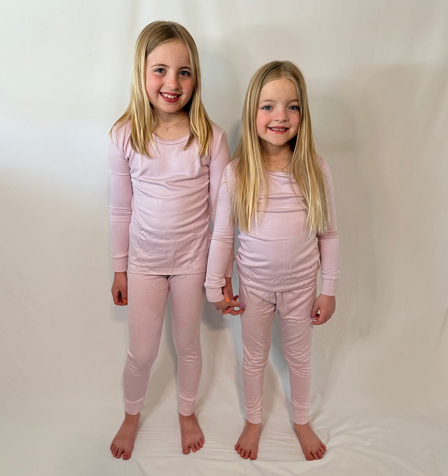 Toddler/Kids Bamboo Pajamas-Blush