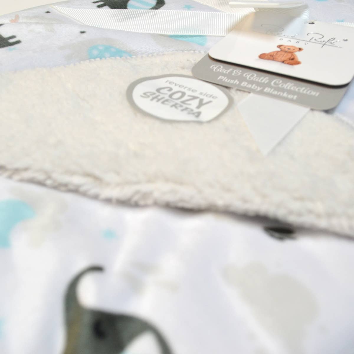 Reverse Cozy Sherpa Plush Baby Blanket