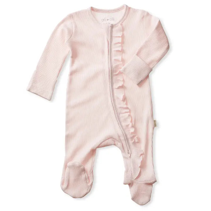 Girls Baby Ruffle Footie Sleeper