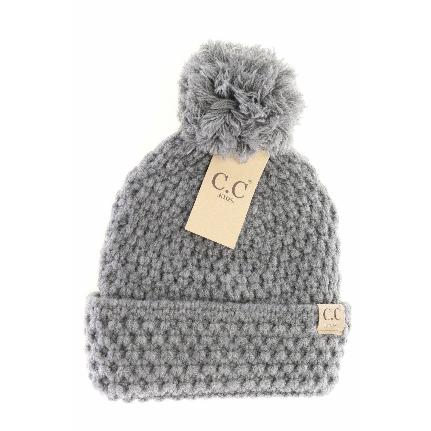 Kids' Bee Stitch Knit Pom C.C Beanie