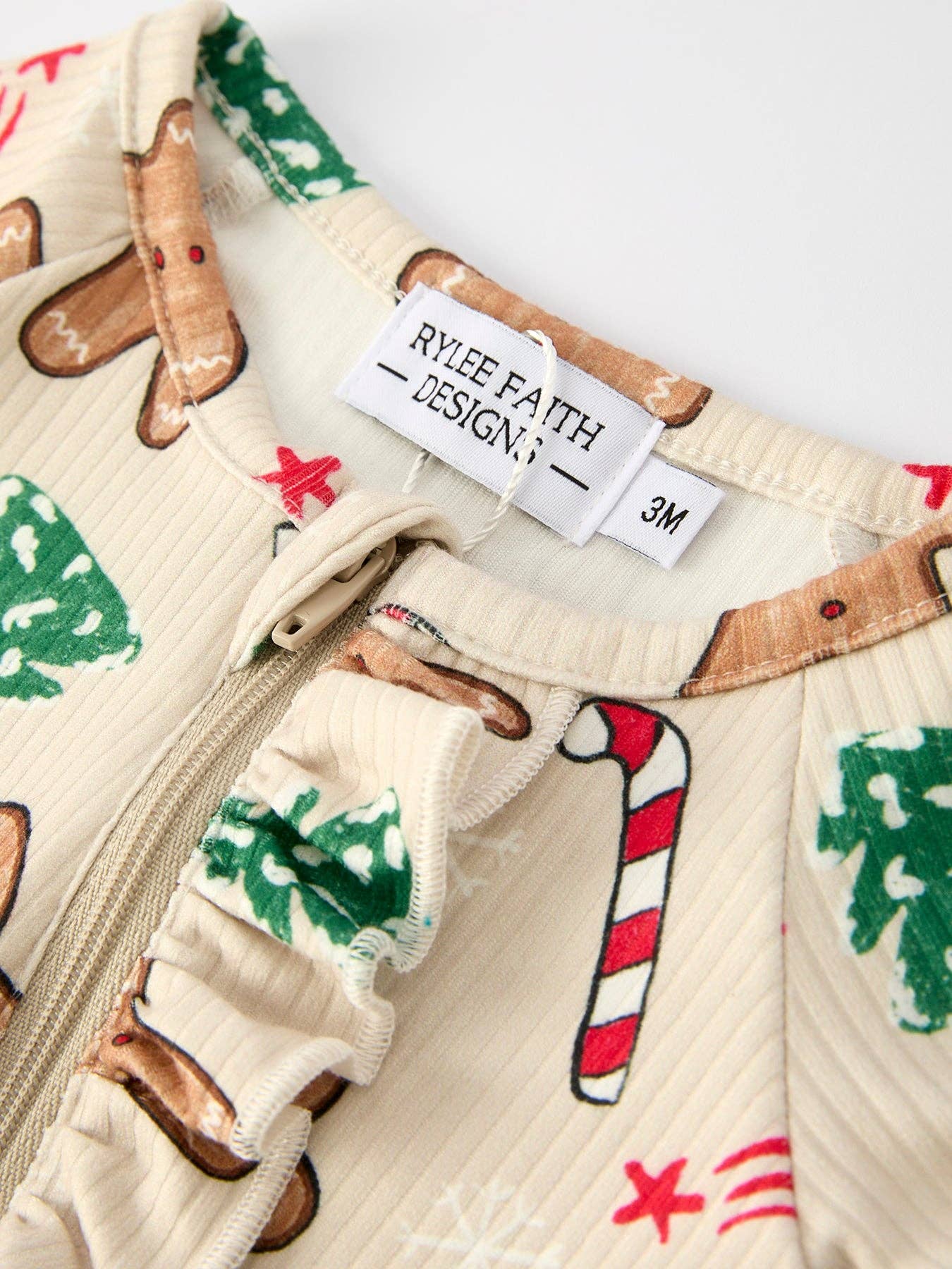Gingerbread Christmas Romper with Nightcap