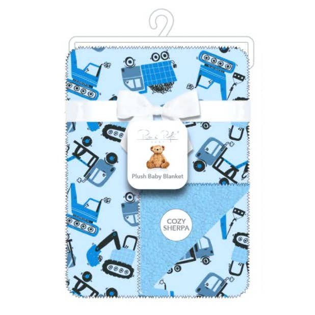 Reverse Cozy Sherpa Plush Baby Blanket