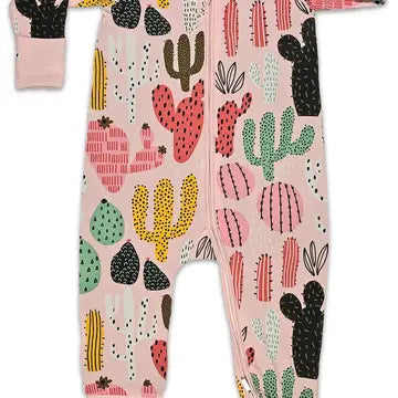 Cacti, Pink Baby Pajamas