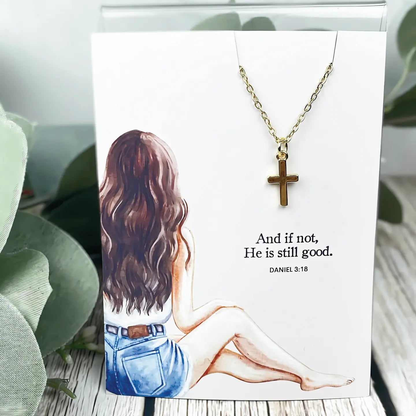Gold Cross Charm Necklace