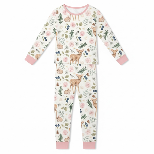 Pink Deer Bamboo 2 Piece PJ Set