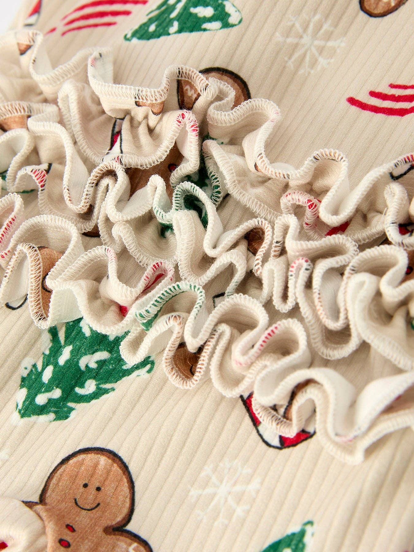 Gingerbread Christmas Romper with Nightcap