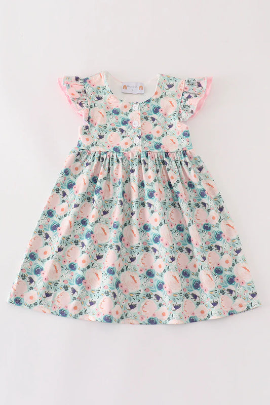 Green Garden Serenity Print Dress
