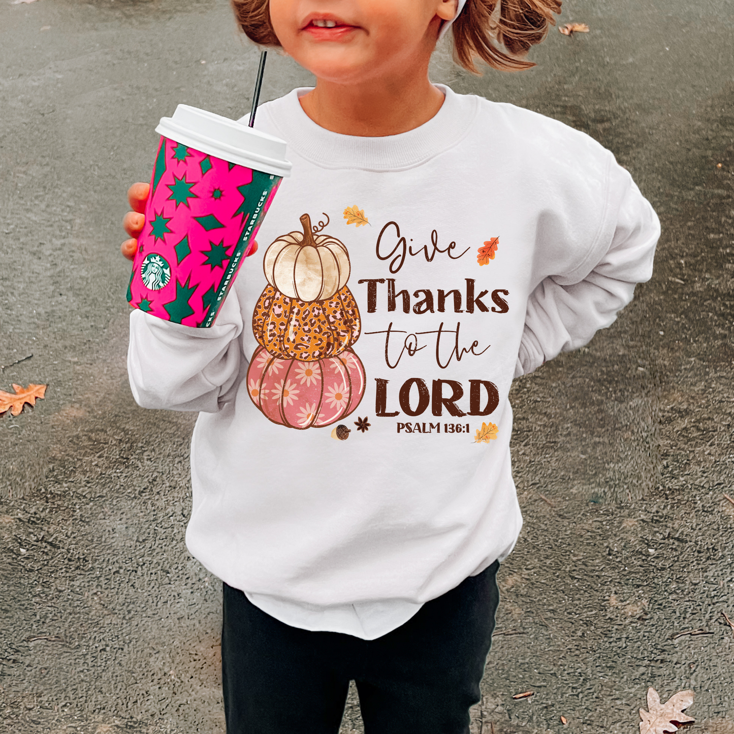 Give Thanks To The Lord Girls Sweatshirt
