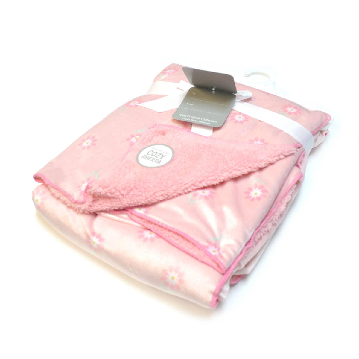 Reverse Cozy Sherpa Plush Baby Blanket