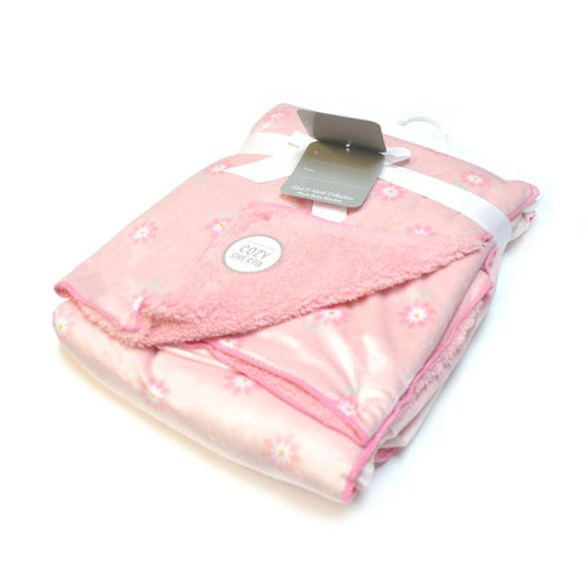 Reverse Cozy Sherpa Plush Baby Blanket