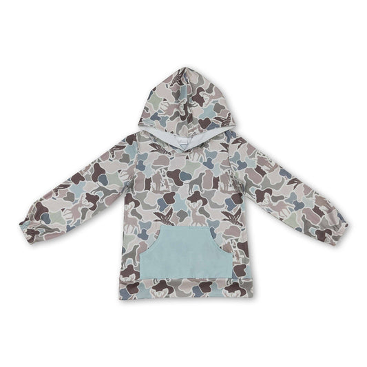 Camo/Teal Boys Hoodie