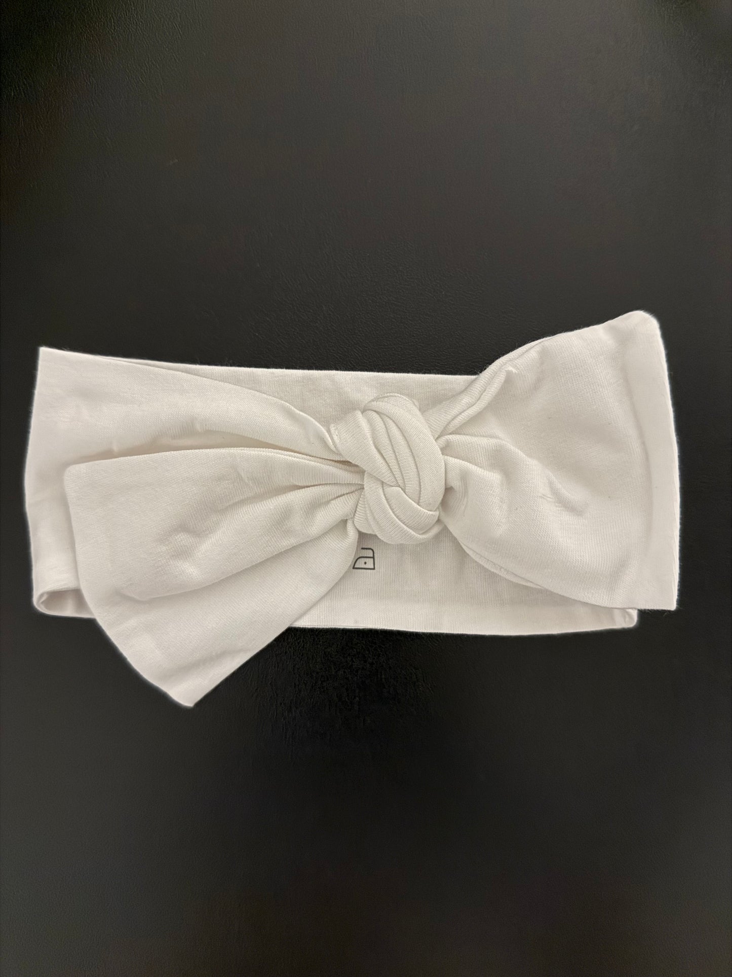 White Cotton Baby Girl Bow