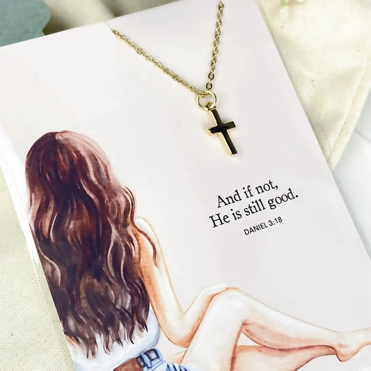 Gold Cross Charm Necklace