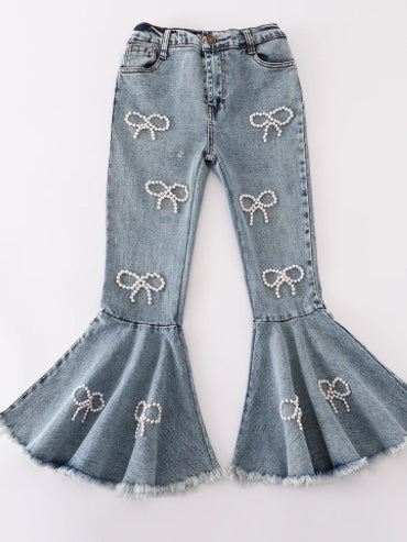 Gray Pearl Denim Jeans