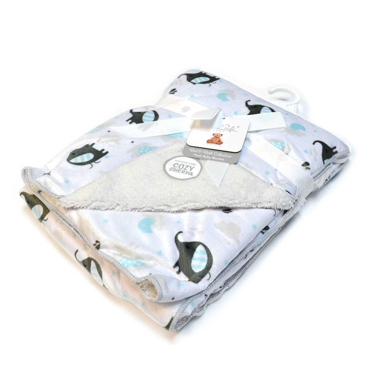 Reverse Cozy Sherpa Plush Baby Blanket