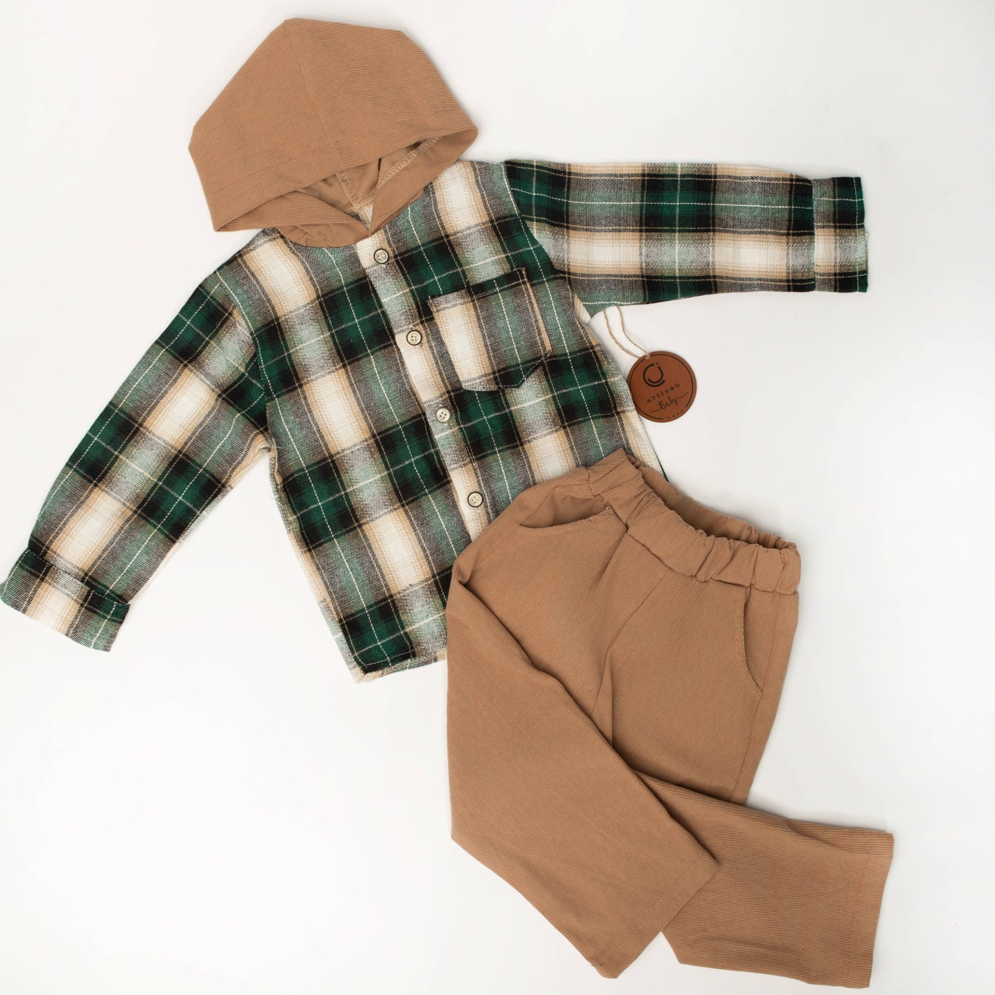 Forest Plaid Corduroy Set