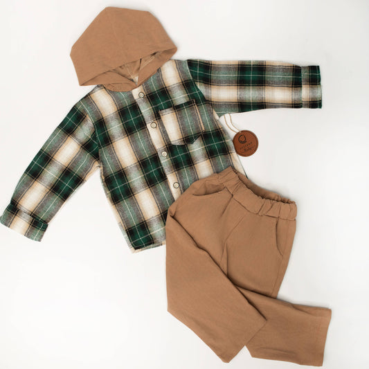 Forest Plaid Corduroy Set